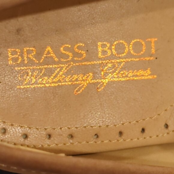 Brass Boot Sheepskin Men’s 9.5 Walking Shoe Tassled Brown Leather Loafer -lp main image 10